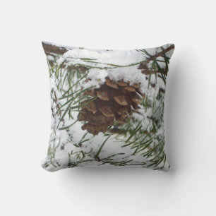 Snowy Gräs Cone I Winter Nature Photogratography Kudde