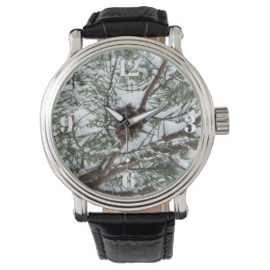 Snowy Gräs Cone II Winter Nature Fotography Armbandsur