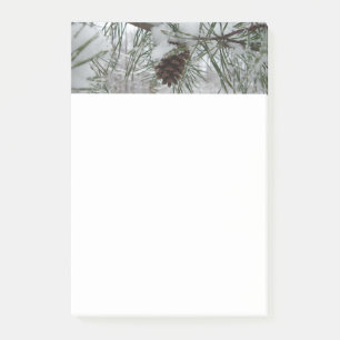 Snowy Gräs Gren Winter Nature Fotography Post-it Block