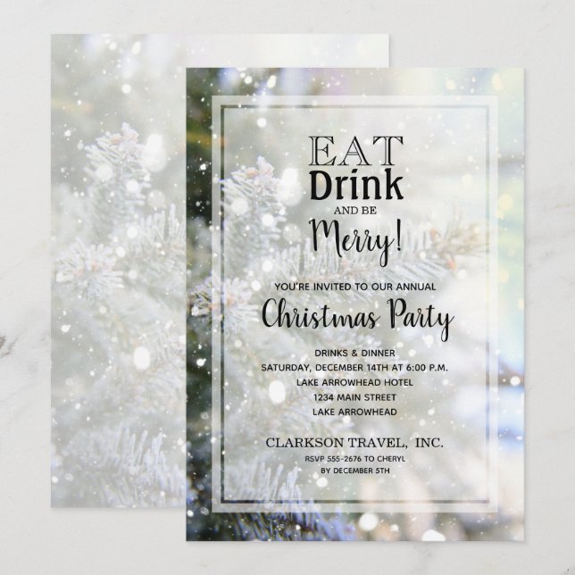 Snowy Gräs Jul-Helgdag (Fram/baksida)