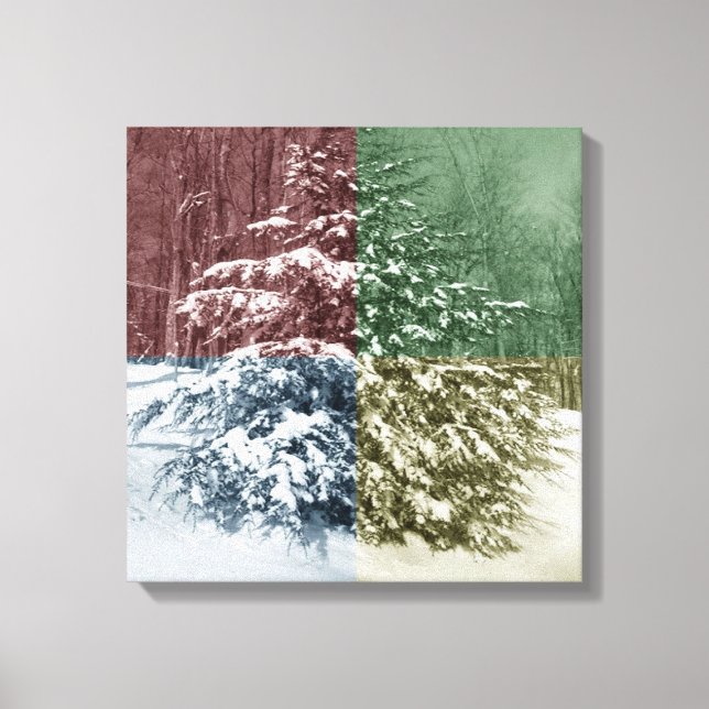 Snowy Gräs Wrapped Canvas (Framsida)