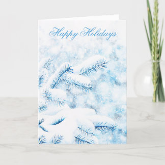 Snowy Grenar Helgdag Card Tack Kort