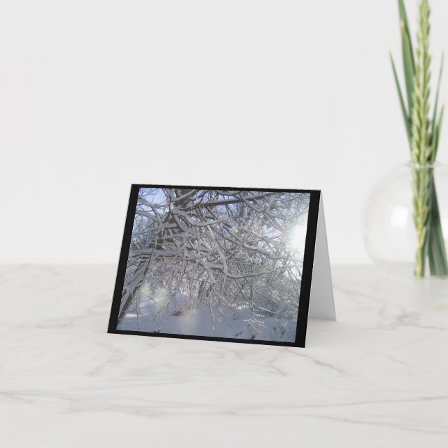 Snowy Grenar Notecard Kort (Framsida)