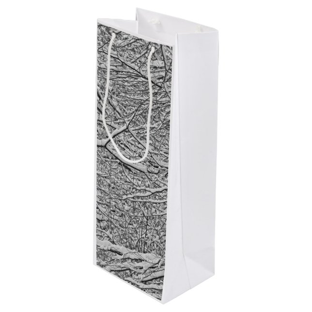 Snowy Grenar Vin Gift Bag (Framsidan Vinklad)