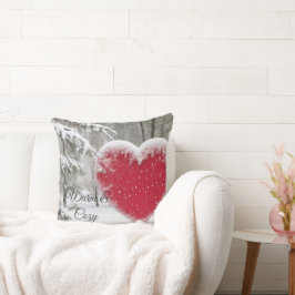 Snowy Heart - Romantic Dekorativ kudde