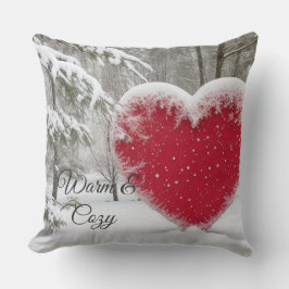Snowy Heart - Romantic Dekorativ kudde