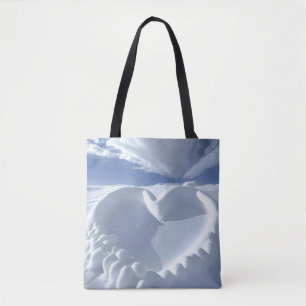 Snowy Heart Sculpture Tygkasse