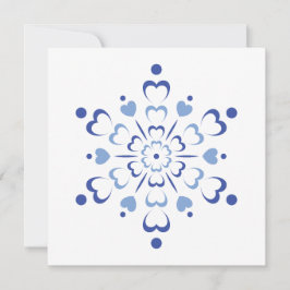 Snowy Heartburst Julkort