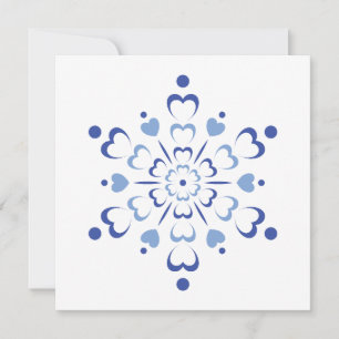 Snowy Heartburst Julkort