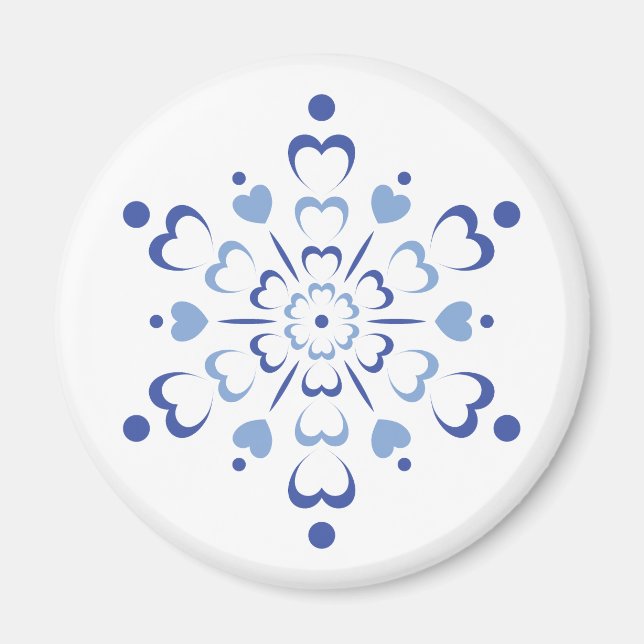 Snowy Heartburst Magnet (Framsidan)