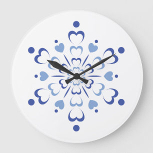 Snowy Heartburst Stor Klocka