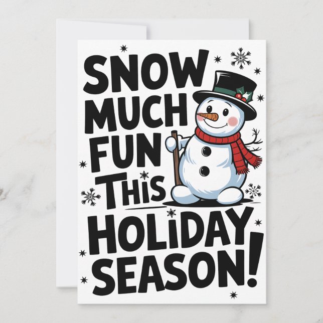 Snowy Helgdag - julkort (Framsida)