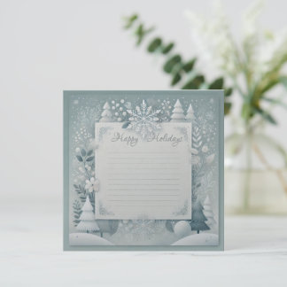 Snowy Helgdag Kort