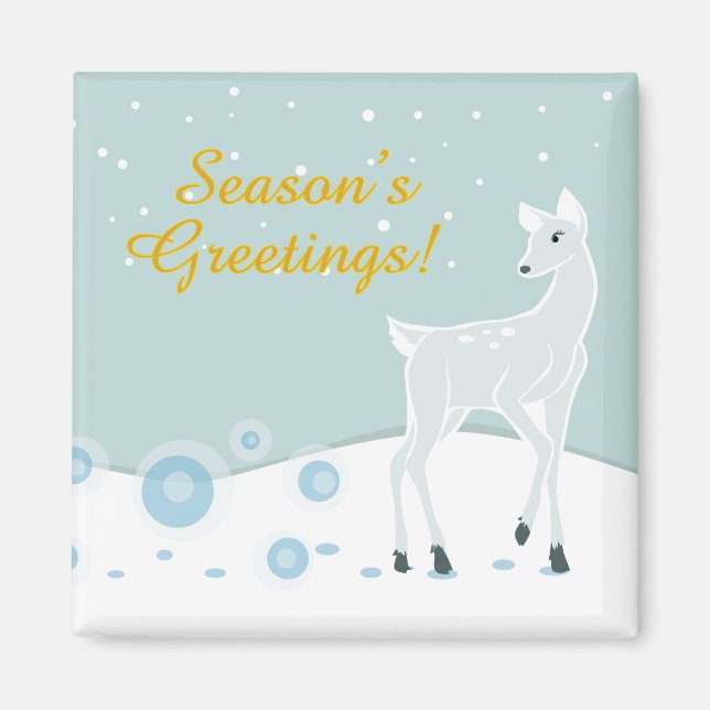 Snowy Hjort Magnet (Framsidan)