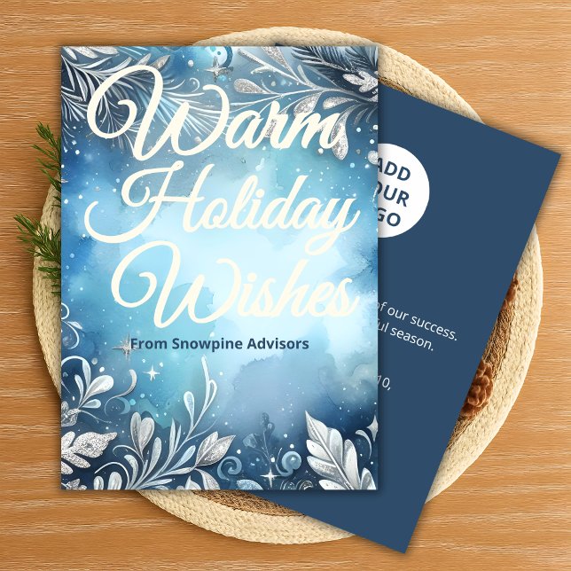 Snowy Holiday Card | Custom Company Message Julkort (Skapare uppladdad)