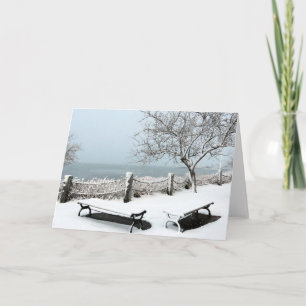 Snowy Januari eftermiddag Kort