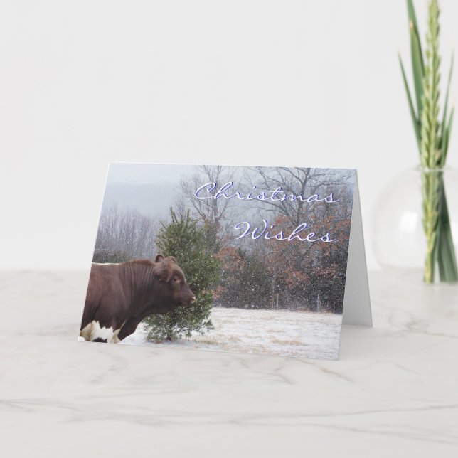 Snowy jul-anpassa Önskemål Helgkort (Framsida)