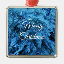 Snowy jul Forest Spruce Julgransprydnad Metall