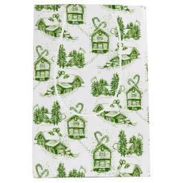 Snowy jul Toile | grönt Small Gift-fack