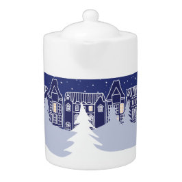 Snowy jul Village Nights Tekanna