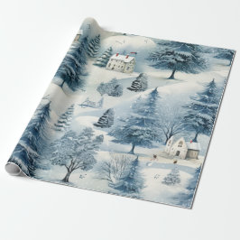 Snowy jul Village Presentpapper