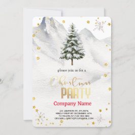 Snowy Julgran , diamanter och Snöflingor Inbjudningar