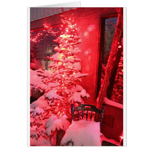 Snowy Julgran Ljus OBS Kort (Framsidan)