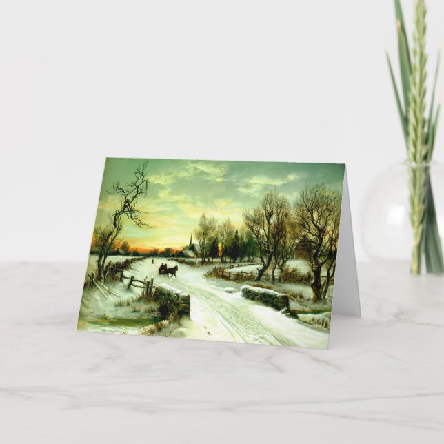 Snowy-julmorgon Helgkort (Framsida)