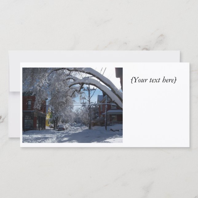 Snowy Lane-fotokort (Framsida)
