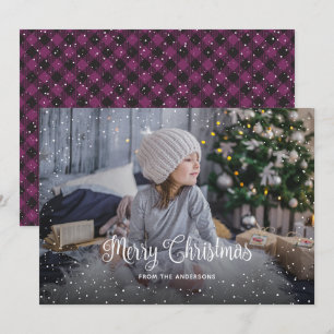 Snowy Lila Buffalo Play Photo julkort
