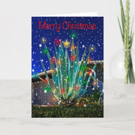 Snowy Majestic Agave Glow-Helgdag Card Helgkort