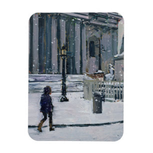 Snowy morgon St. Paul's Cathedral 2009 Magnet