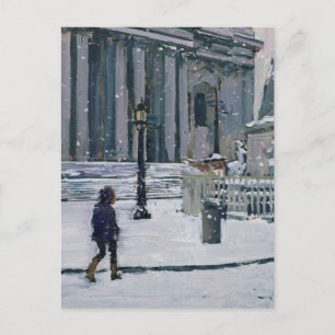 Snowy morgon St. Paul's Cathedral 2009 Vykort