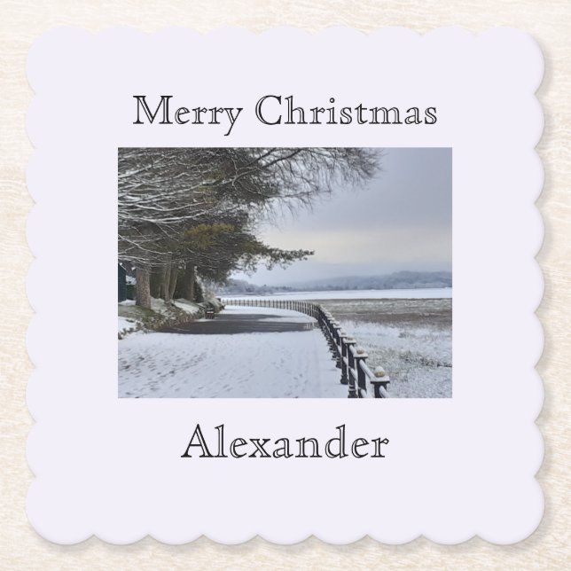 Snowy Morgon Underlägg Papper (Framsida)