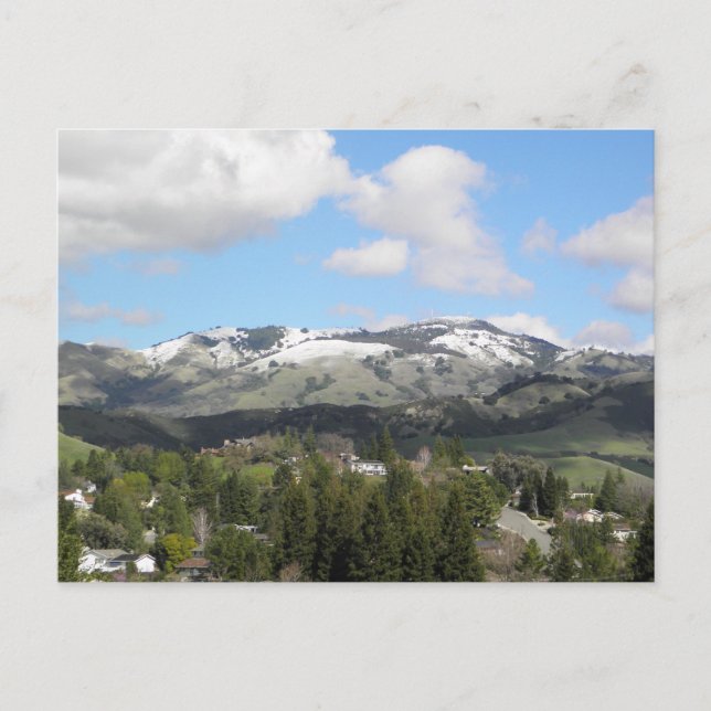 Snowy Mount Diablo Vykort (Framsida)