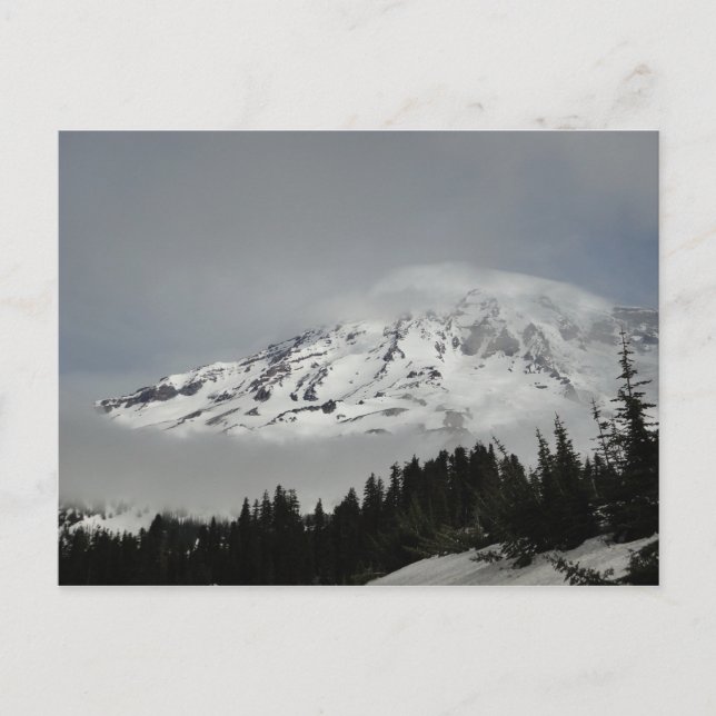 Snowy Mount Rainier Vykort (Framsida)