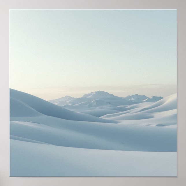 Snowy Mountain Calm Poster (Framsidan)