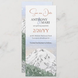 Snowy Mountain, Falling Snow & Forest Inbjudningar