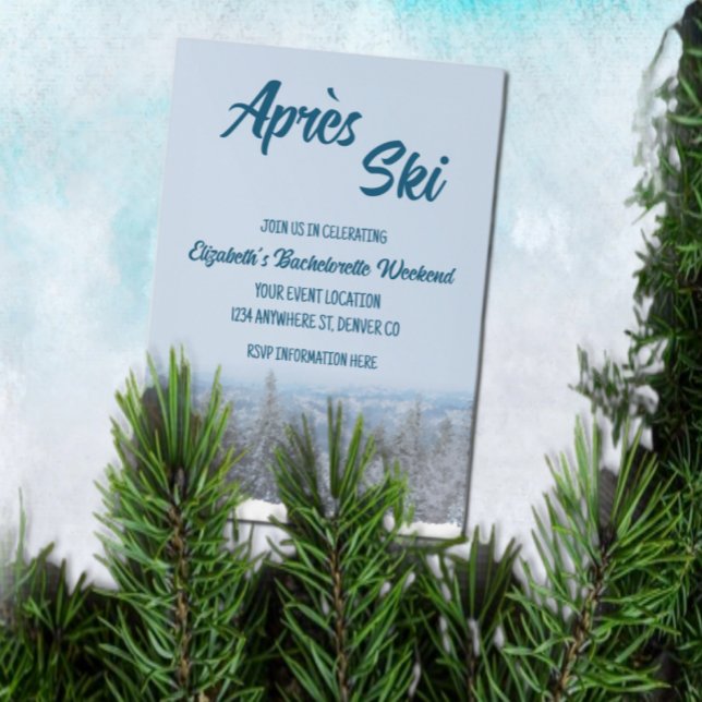 Snowy Mountain Forest Bachelorette Party Inbjudningar (Skapare uppladdad)