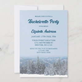 Snowy Mountain Forest Bachelorette Party Inbjudningar