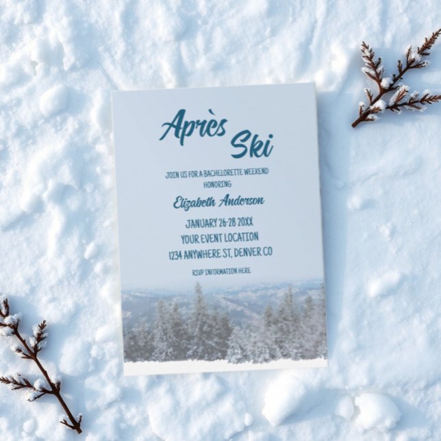 Snowy Mountain Forest Bachelorette Weekend Inbjudningar (Skapare uppladdad)