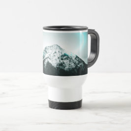 Snowy mountain mysterious blue neon light resemugg