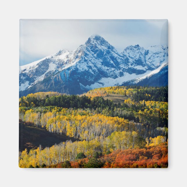 Snowy Mountain & Träd Magnet (Framsidan)
