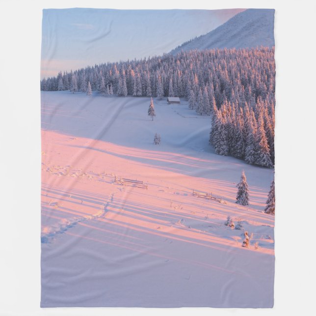 Snowy Mountains Fleecefilt (Framsidan)