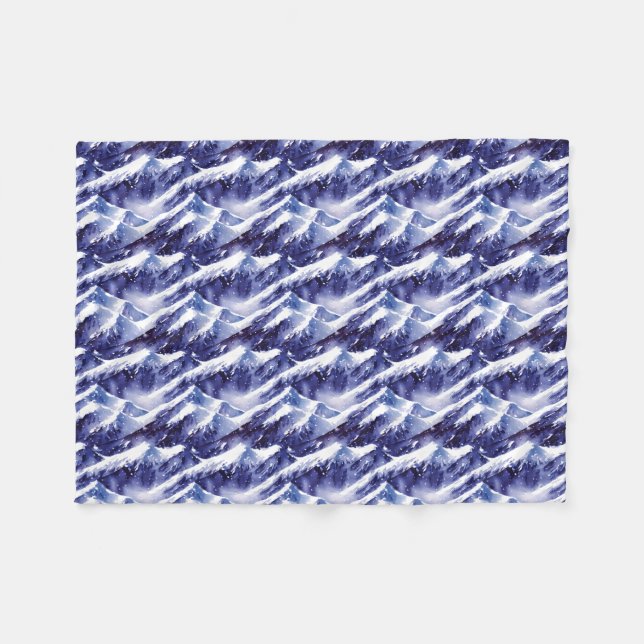 Snowy Mountains Winter Fleecefilt (Framsidan (Horisontell))