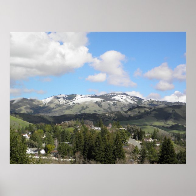 Snowy Mt. Diablo Poster (Framsidan)