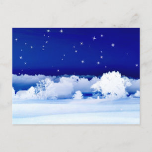 Snowy night vykort