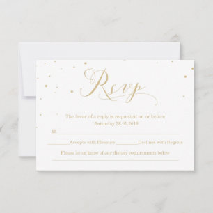 Snowy Night Winter Wedding Reply OSA Kort