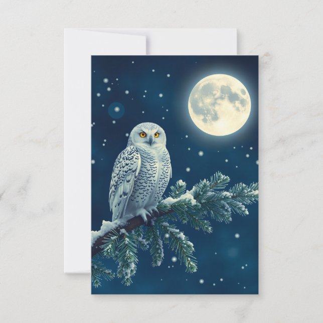 Snowy Owl fun Christmas card (Framsida)