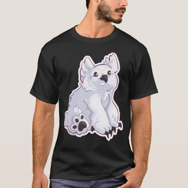 Snowy Owlbjörn Unge - Sitta T Shirt (Framsida)